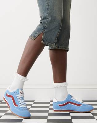 Vans Super Lowpro sneakers in blue and red - view 1