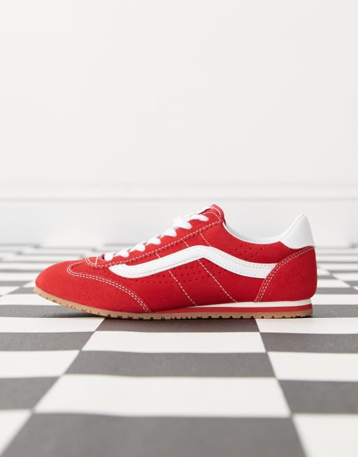 Vans Super Lowpro sneakers in red and white