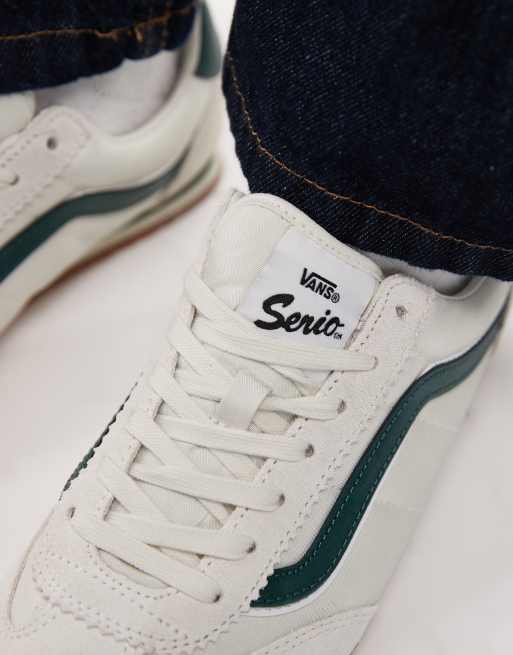 Vans Super Lowpro sneakers in white and dark green, 4 of 5