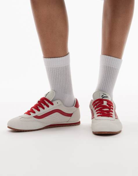 Vans Super Lowpro sneakers in white and red - view 1