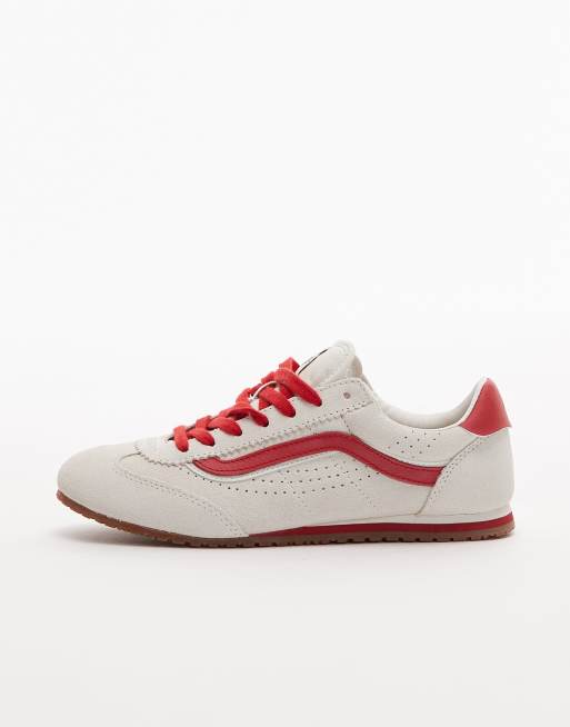 Vans Super Lowpro sneakers in white and red, 2 of 5