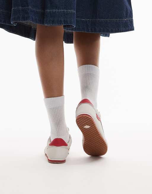 Vans Super Lowpro sneakers in white and red, 5 of 5
