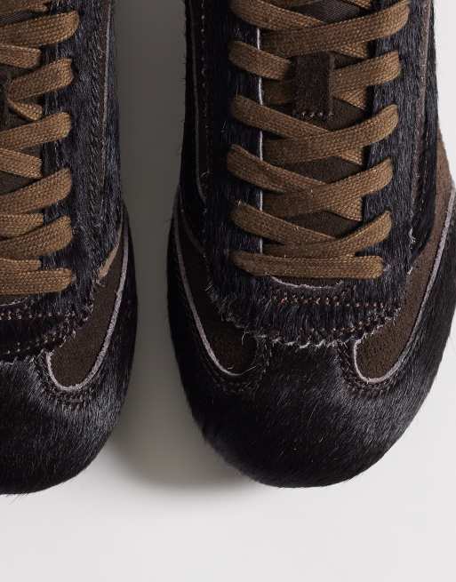 Vans - Super Lowpro - Sneakers met ponyhaar in zwart, 3 van 5