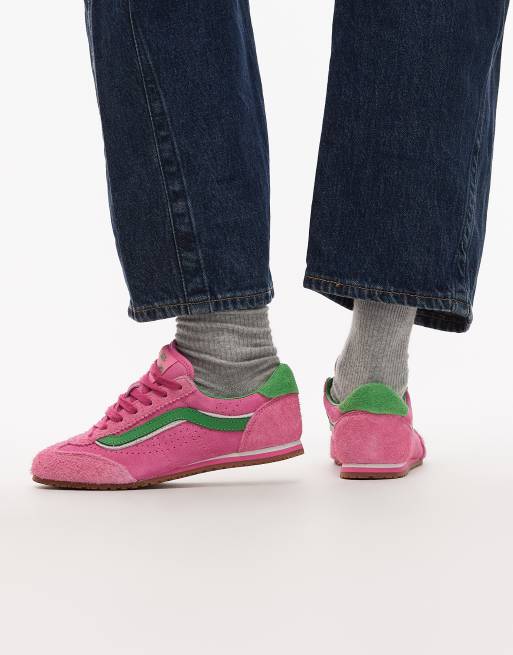 Vans - Super Lowpro - Sneakers rosa e verdi, 4 di 5
