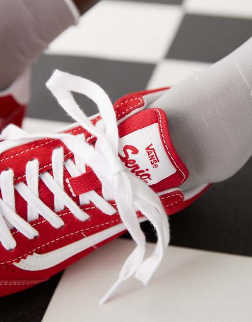 Vans Super Lowpro Sneakers rosse e bianche ASOS