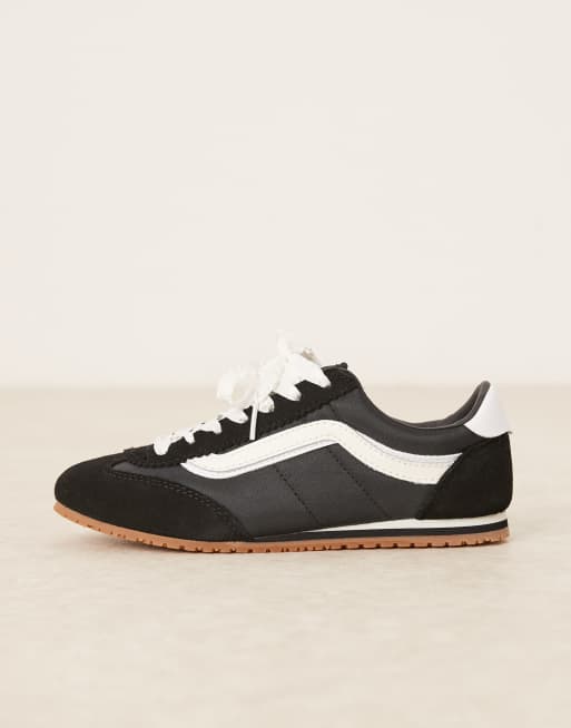 Vans - Super Lowpro - Sorte og hvide sneakers med blondedetaljer, 2 af 5