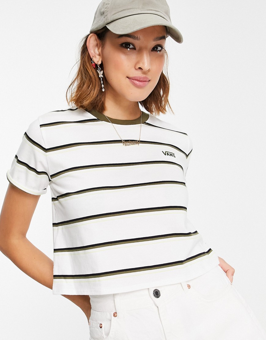 Vans Surf Supply Roll Out stripe t-shirt in white