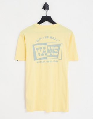 Vans Surfside back print t-shirt in yellow