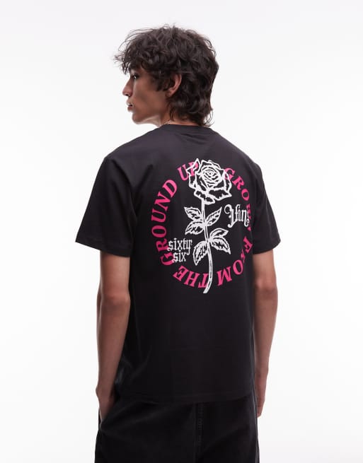 Vans – Svart t-shirt med grafiskt "Grown from the Ground Up"-tryck baktill, 3 av 4
