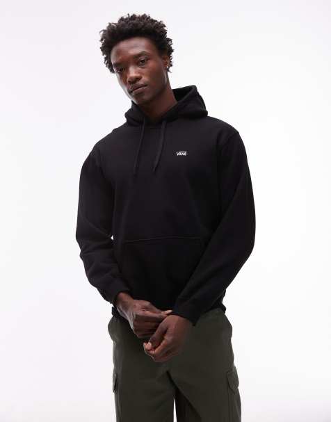 Vans - Sweat à capuche ample avec logo sur le côté gauche de la poitrine - Noir - view 1