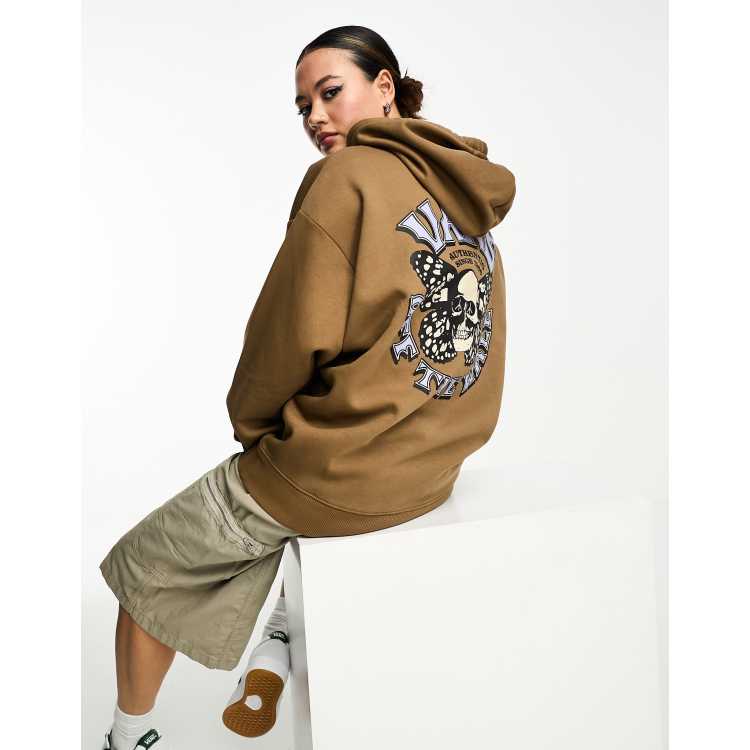 Vans Sweat oversize a capuche avec imprime tete de mort Marron ASOS