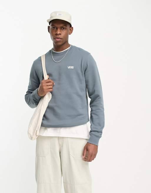 Vans - Sweatshirt met logo op de linkerborst in blauw