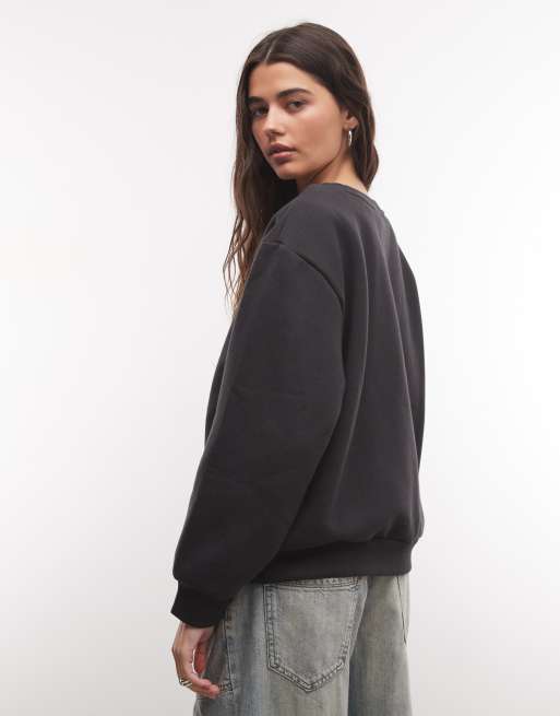 Vans sweatshirt met ronde hals in zwart, 4 van 4