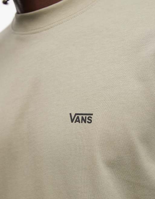 Vans – Szałwiowozielony T-shirt z logo na lewej piersi, 5 z 5
