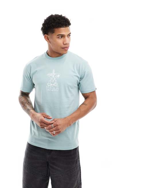 Vans - T-shirt à manches courtes et imprimé au dos - Brume grise