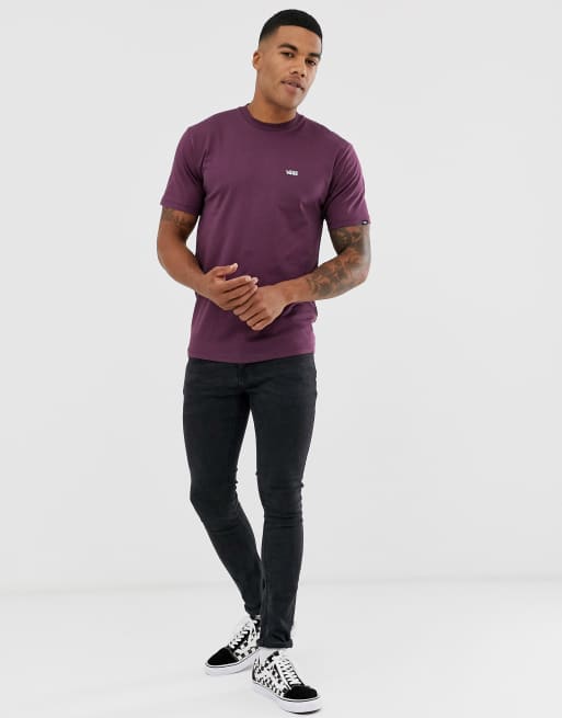 Vans T-shirt à petit logo Bordeaux ASOS