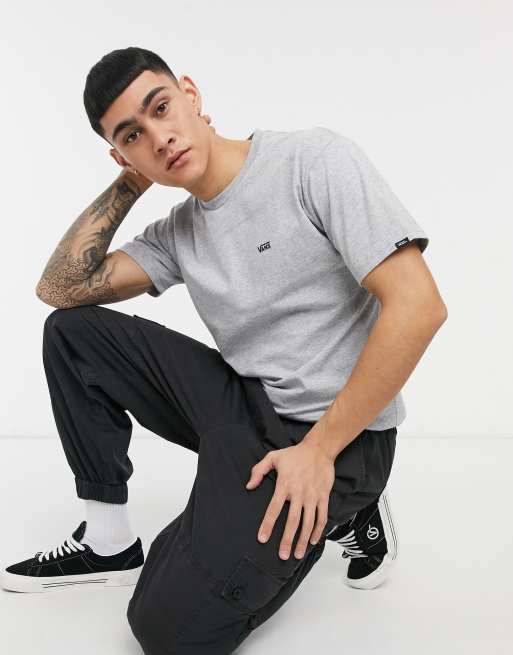 Vans T shirt petit logo Gris ASOS