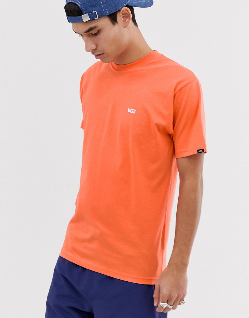 Vans - T-shirt arancione con logo piccolo