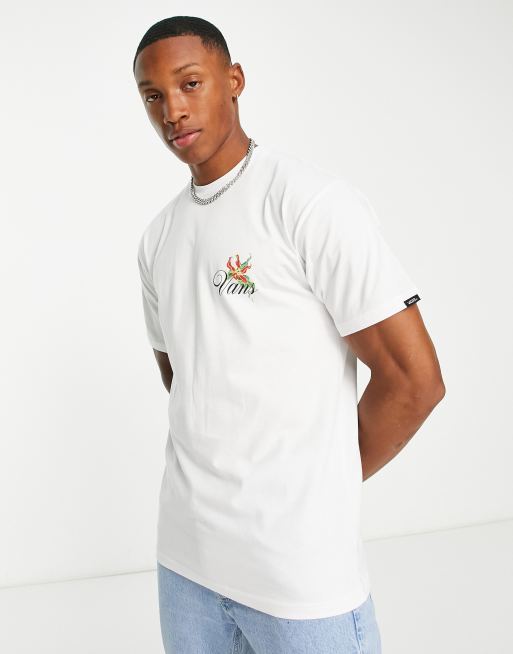 T shirt 2025 vans blanc homme