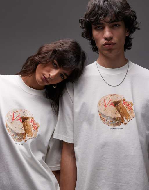 Vans - T-shirt avec imprimé gâteau au centre - Blanc cassé, 4 de 4