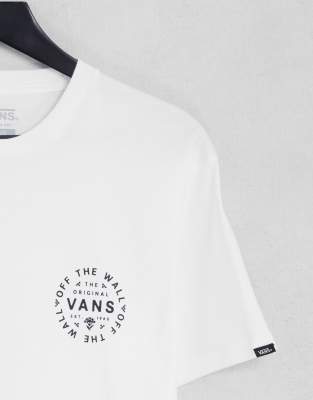 T-shirt bianca con stampa cachemire stile bandana sul retro-Bianco - Vans T-shirt donna  - immagine2
