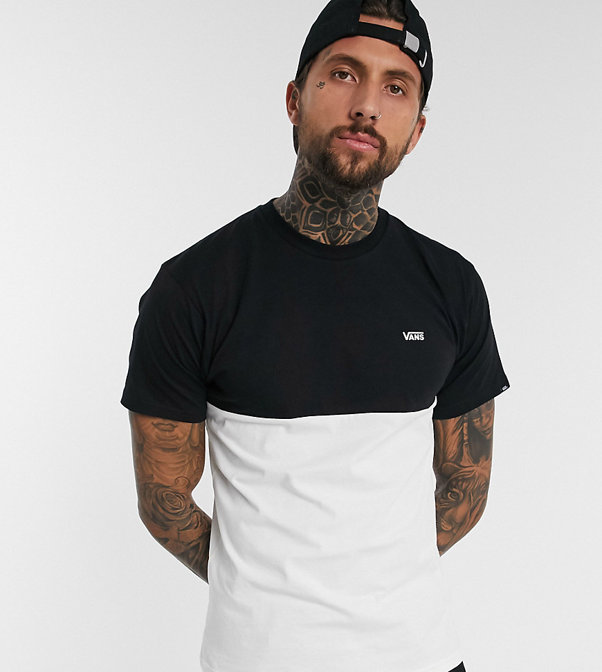 Vans - T-shirt color-block nero/crema - In esclusiva su ASOS