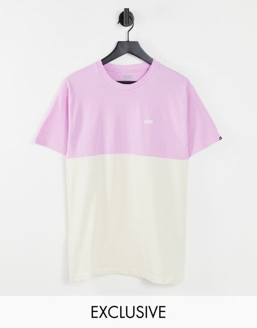 Vans - T-shirt color-block rosa e crema - In esclusiva su ASOS