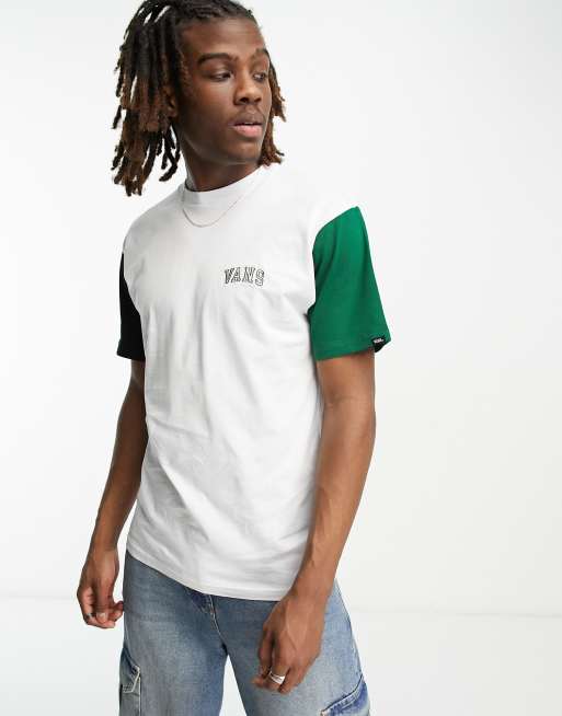Vans T shirt color block style universitaire Blanc ASOS