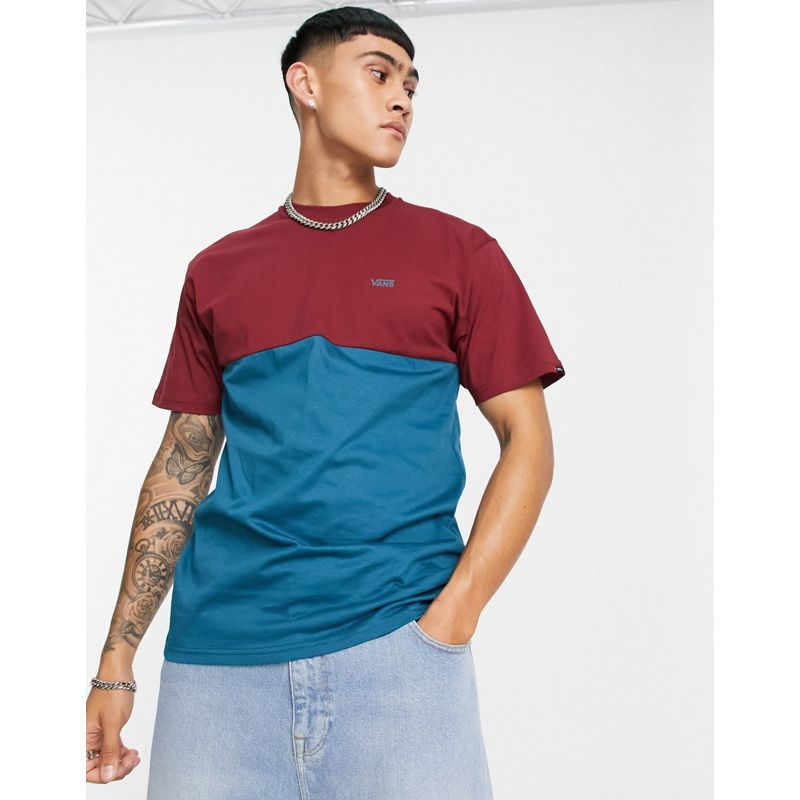 IQcfO Activewear Vans - T-shirt colorblock bordeaux/blu