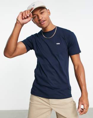 Vans - T-shirt con logo a sinistra sul petto blu navy - view 1