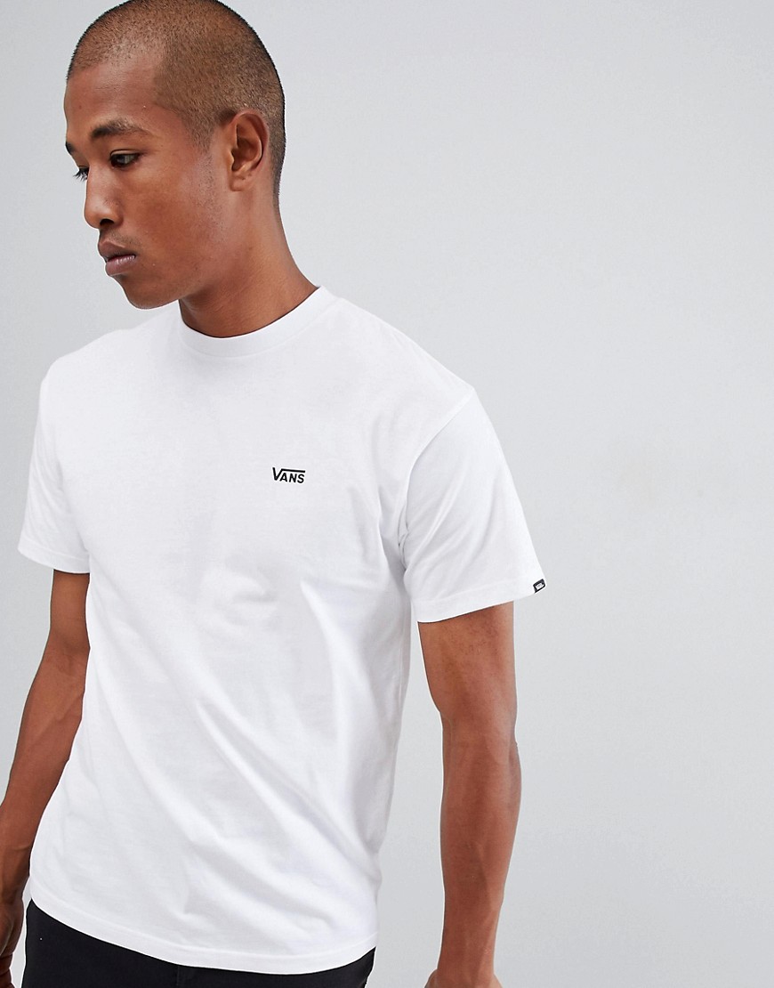 Vans - T-shirt con logo piccolo bianca VN0A3CZEWHT1-Bianco