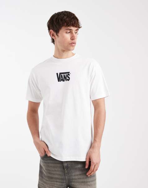 Vans - T-shirt elasticizzata con logo bianca/nera - view 1