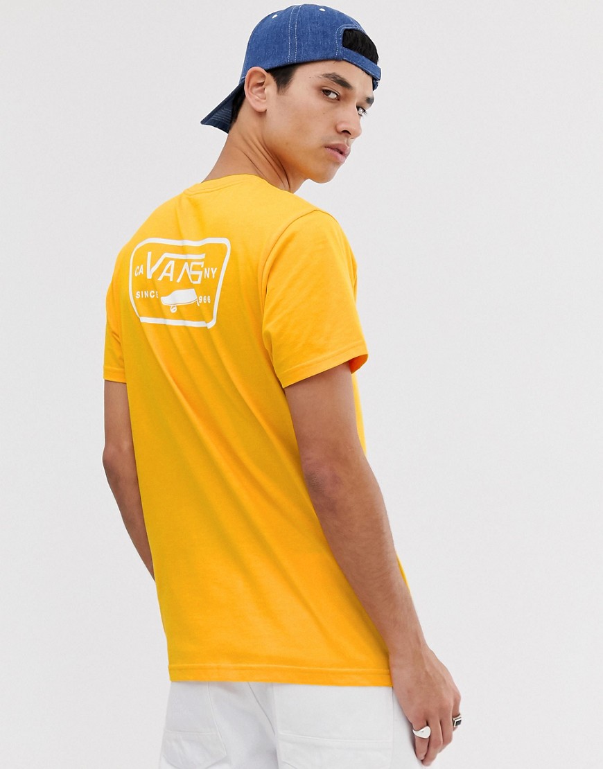 Vans - T-shirt gialla con logo sul retro-Giallo