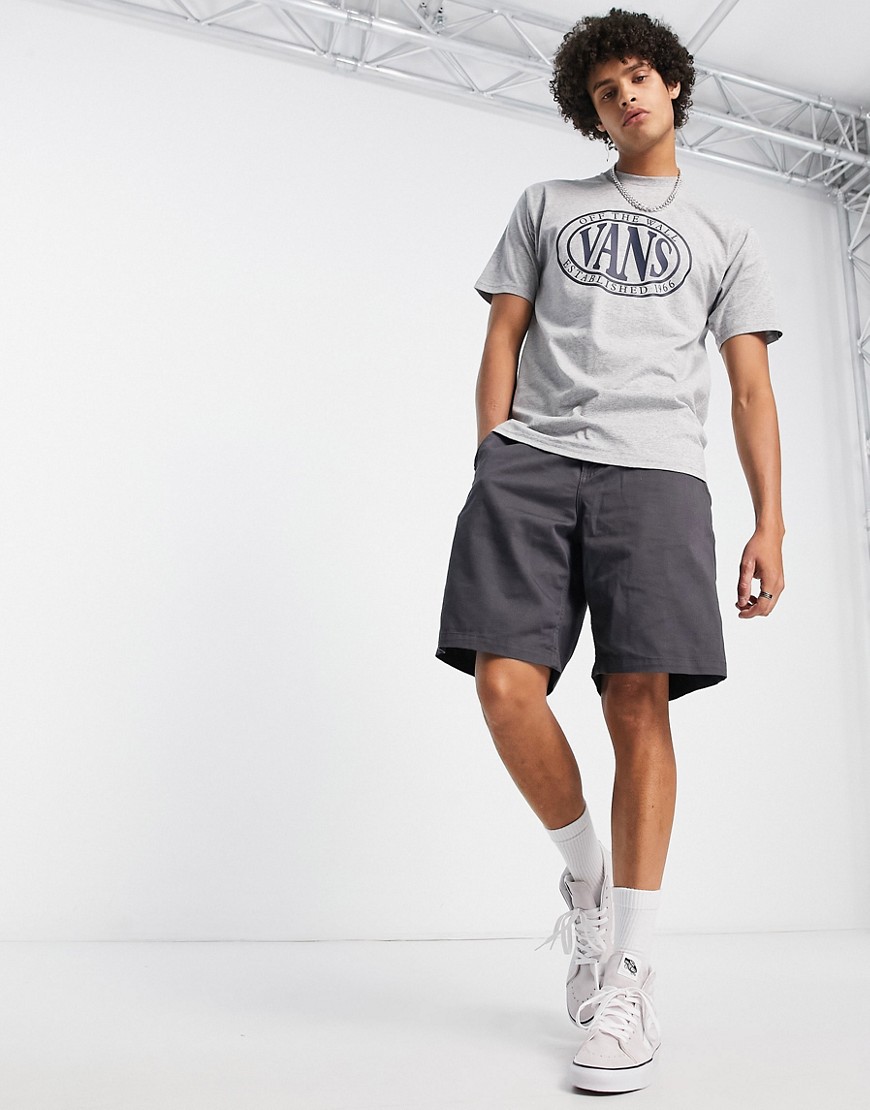 T-shirt grigia con stampa ovale-Grigio - Vans T-shirt donna  - immagine1