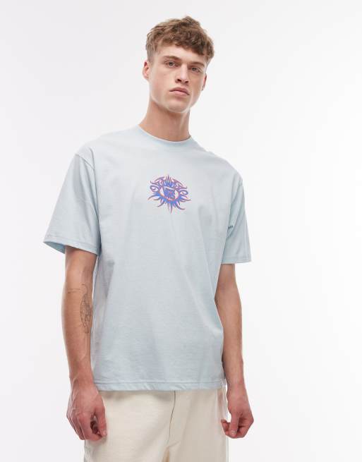 Vans – T-Shirt in Blau mit Fackelaufdruck hinten, 3 von 5