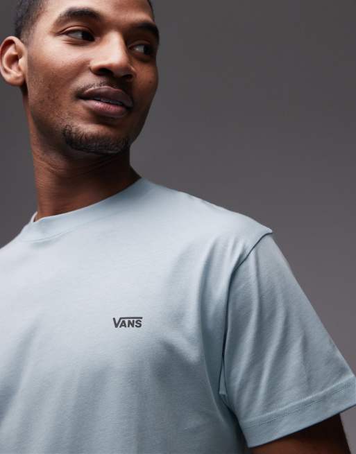Vans – T-Shirt in Hellblau mit Logo auf der linken Brustseite, 5 von 5
