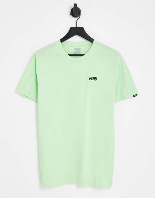 Vans – T-Shirt in Minzgrün mit Logo auf der linken Brust 