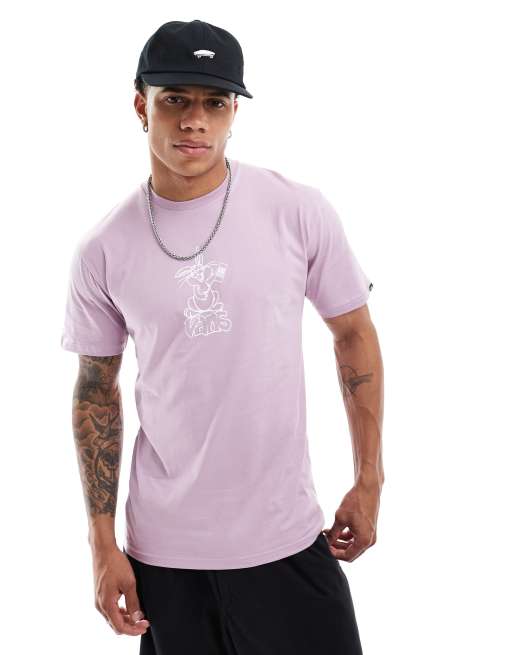 Vans – T-Shirt in Nebel-Lavendellila mit Rückenaufdruck, 2 von 4