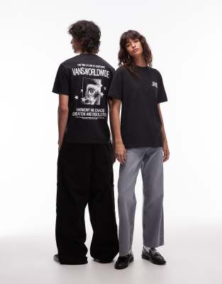 Vans - T-Shirt in Schwarz mit Chaos-Grafikprint auf dem Rücken