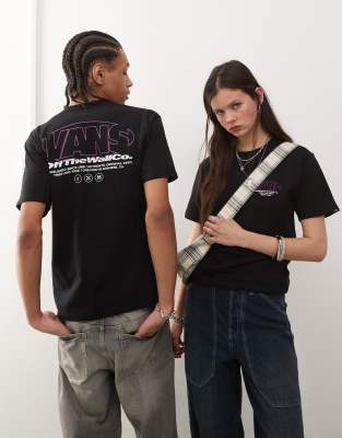 Vans - T-Shirt in Schwarz mit großem Buchstaben-Rückenprint