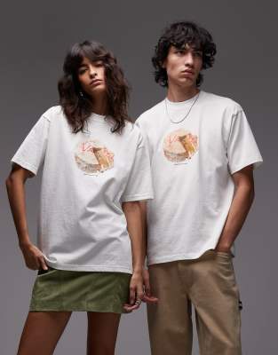 Vans - T-Shirt in Weiß mit mittigem Torten-Print
