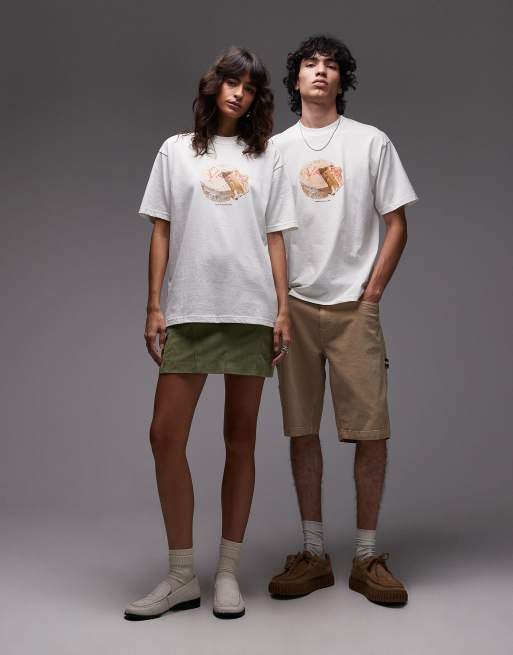 Vans – T-Shirt in Weiß mit mittigem Torten-Print, 2 von 4