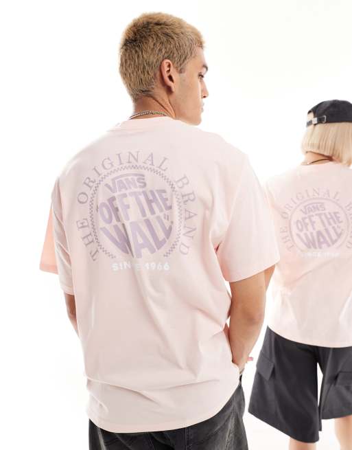 Vans - T-shirt met cirkelvormig logo op de achterkant in roze, 4 van 4
