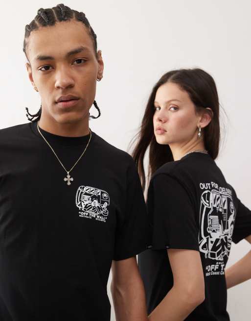 Vans - T-shirt met grafische next stop print op de rug in zwart, 2 van 4
