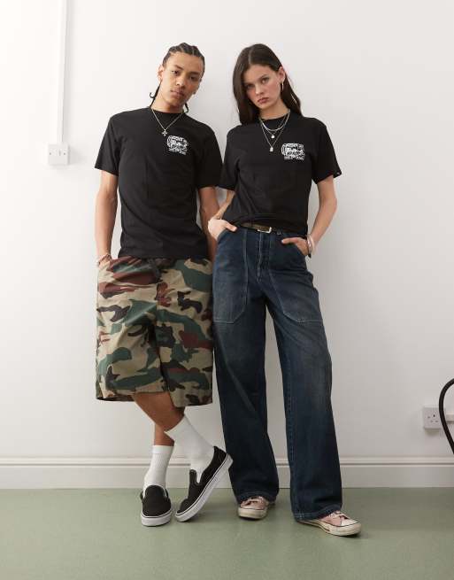 Vans - T-shirt met grafische next stop print op de rug in zwart, 3 van 4
