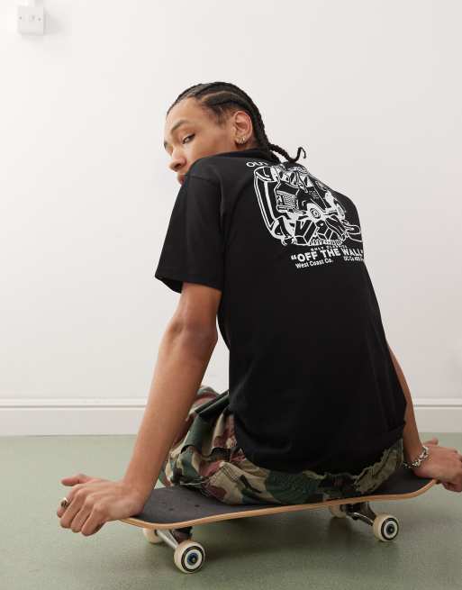 Vans - T-shirt met grafische next stop print op de rug in zwart, 4 van 4
