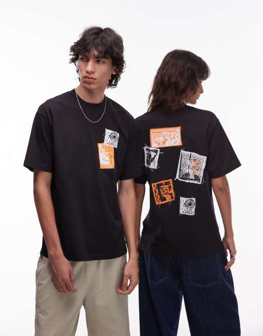 Vans - T-shirt met grafische punk patch-print op de achterkant in zwart, 3 van 4