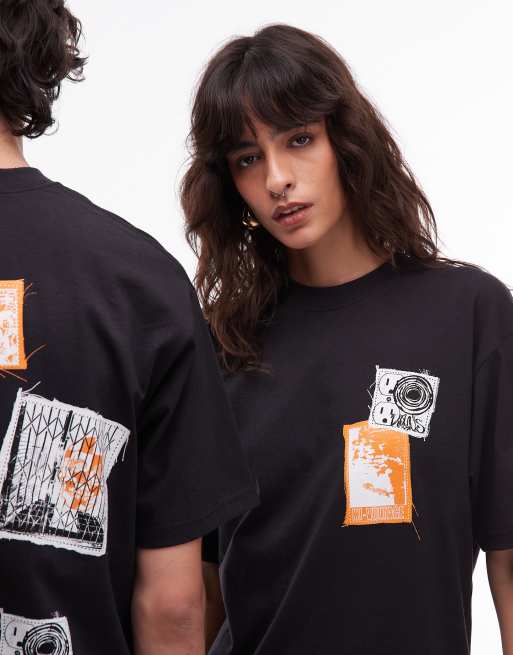 Vans - T-shirt met grafische punk patch-print op de achterkant in zwart, 4 van 4