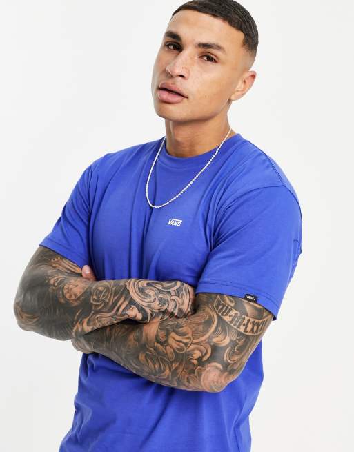 Vans - T-shirt met klein logo in blauw
