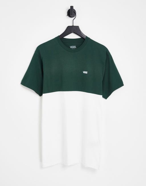 Vans - T-shirt met kleurvlakken in wit met donkergrijs 